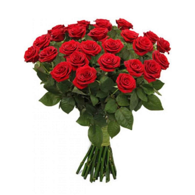 Букет 25 красных  роз