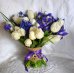 Букет невесты из тюльпанов и ирисов 